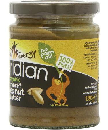 MERIDIAN FOODS - No GM Soya Organic Peanut Butter Crunchy 100% Nuts 280g - Buy Online on SooperMarket.com