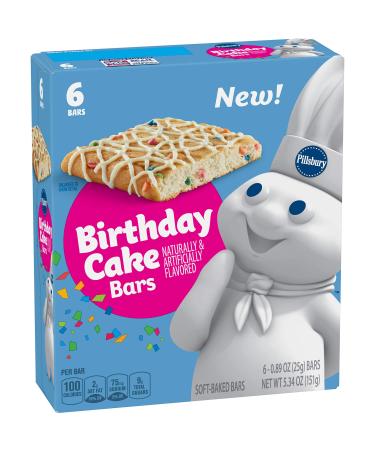 Pillsbury Birthday Cake Bars, 6ct, 5.34oz