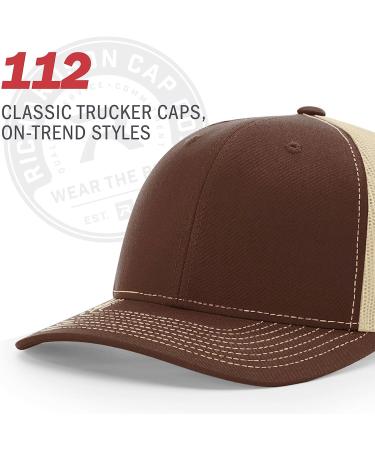Richardson Unisex 112 Solid Black Trucker Snapback Baseball Cap - One Size - Buy Online on SooperMarket.com
