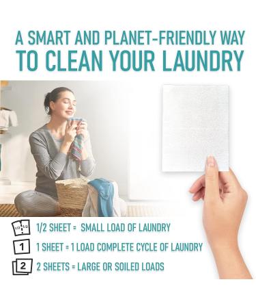 100 Eco-Friendly Laundry Detergent Sheets - Plant-Based Free and Clear Strips for HE Machine - Travel/Home Clothes Washing - Fresh Linen Scent - Buy Online on SooperMarket.com