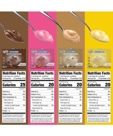 Simply Delish Instant Pudding Mix Variety Pack - Plant Based Sugar Free Desserts - Non GMO, Gluten Free, Vegan, Keto Friendly - 0.7 oz (Pack of 12) - Buy Online on SooperMarket.com