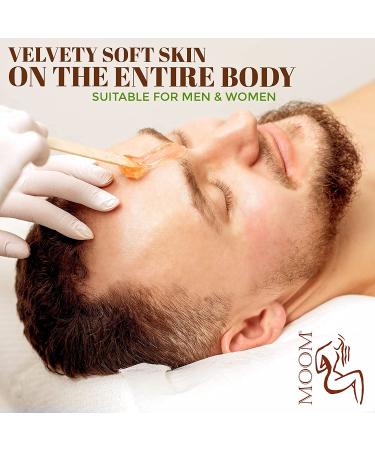 MOOM Organic Hair Remover Waxing Kit Refill - Tea Tree Oil & Lemon Juice Infused, 12 oz - Natural Sugar Glaze for Bikini Leg Eyebrow & Body - Buy Online on SooperMarket.com