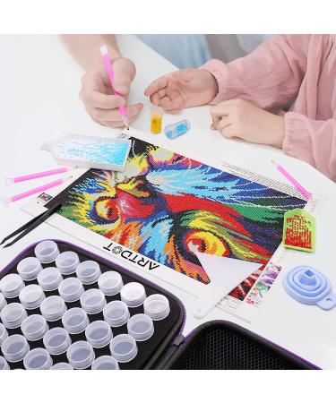 ARTDOT Diamond Painting Storage Containers - 60 Slots Medium Black Jars for Jewelry, Beads, Charms - Shockproof Diamond Painting Accessories - Buy Online on SooperMarket.com