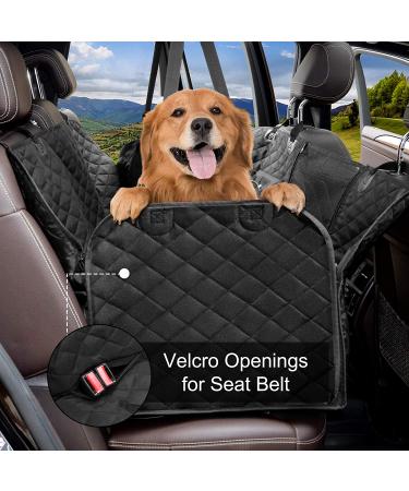 Waterproof Nonslip Dog Car Seat Cover with Storage Pockets & Visual Window - Black - Buy Online on SooperMarket.com