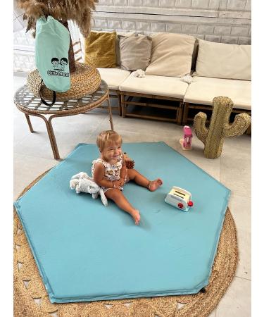 Hexagon Baby Playpen Mat | 59 Self-Inflating Pad for Pop N Go Playpen | Comfortable & Portable for Babies/Toddlers - Buy Online on SooperMarket.com