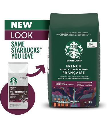 Starbucks French Roast Whole Bean Coffee 340 Grams (Pack Of 6) French Dark Roast 2040 Grams - Buy Online on SooperMarket.com