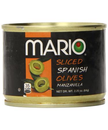 Mario Camacho Sliced Green Olives, 2.25-Ounce Cans (Pack of 12) Sliced Green Olives 2.25 Ounce (Pack of 12)