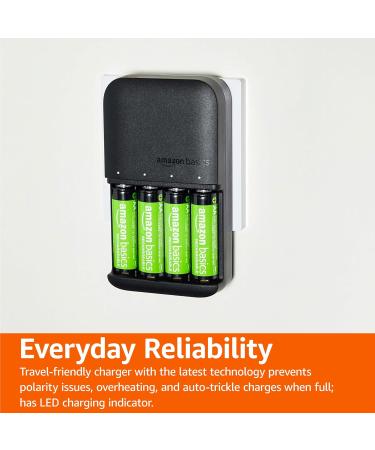 Amazon Basics NiMh Rechargeable Batteries & Charger Set - 4 AA & 4 AAA 8 Count | International Shipping Available - Buy Online on SooperMarket.com
