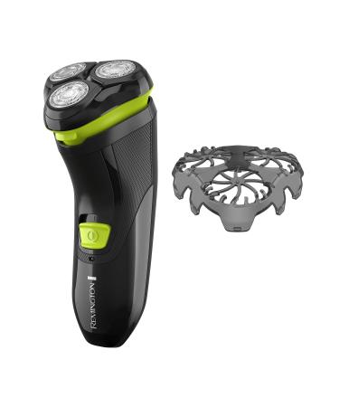 Remington Ultrastyle Rechargeable Rotary Shaver, Pr1320, Black/Neon Green