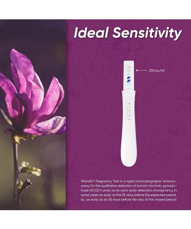 Wondfo Pregnancy Test Sticks 25 Pack - Rapid Detection Midstream Get One Step HCG Urine Test Result at Home - Get your HCG Result in 5 Seconds 25 count (Pack of 1) - Buy Online on SooperMarket.com