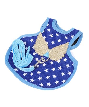 CORHAD Chicken and Duck Vest Hen Leash Chicken Lead and Harness Small Dog Harness Rooster Costume Pet Leash 17X15X0.5CM Blue