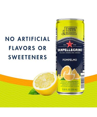 Sanpellegrino Pompelmo Sparkling Grapefruit Beverage - 24 Pack, 11.15 Fl Oz Cans - Buy Online on SooperMarket.com