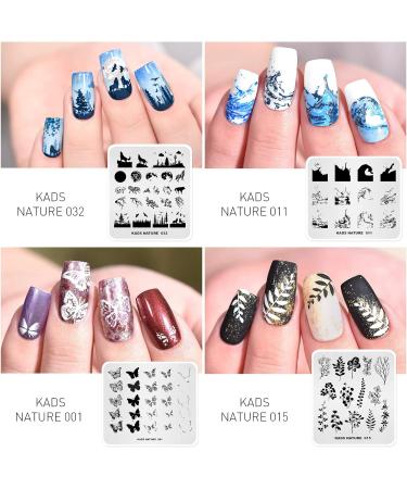 Alexnailart Nature Series Nail Stamping Plates Set - 10 Multi-Pattern Image Templates for Manicure Stencils - Buy Online on SooperMarket.com