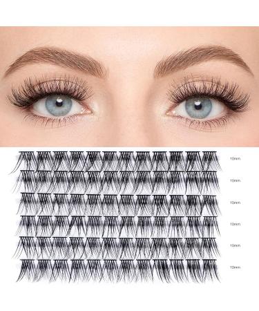 Buy Lankiz 0.07 C Curl Single Eyelashes - 10mm Cluster Lashes 72 PCs DIY Natural Fake Eyelash Extensions for Home Use - Buy Online on SooperMarket.com