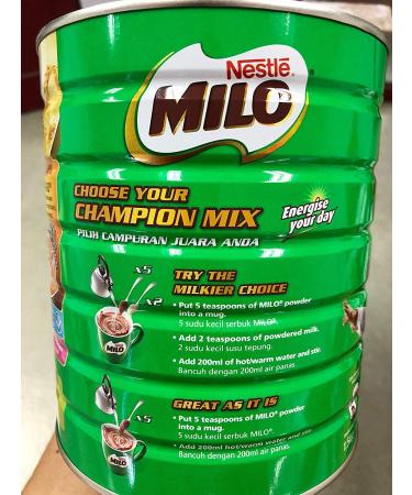 Nestle Milo Malaysia 1.5kg Tin Can - Halal Chocolate Malt Powder Energy Drink - Buy Online on SooperMarket.com
