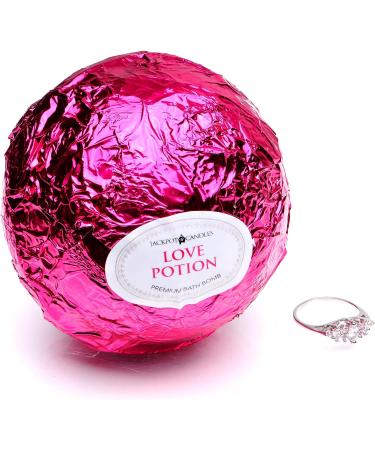 Love Potion Bath Bomb with Size 7 Ring Inside - Extra Large 10 oz - Made in USA - Buy Online on SooperMarket.com