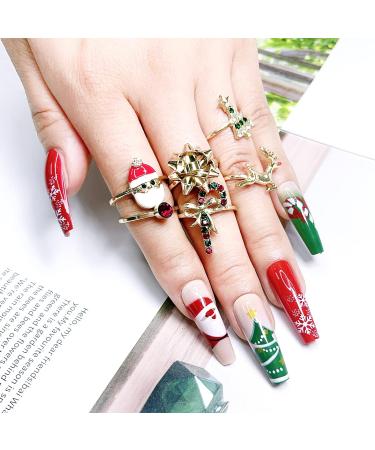 Christmas Red Green Golden Glitter Dip Powder Set - No Lamp Cure Needed | Even & Smooth Finish | 6pcs x 10g/box - Buy Online on SooperMarket.com
