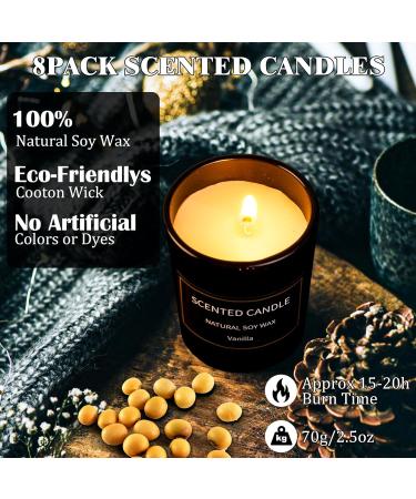 Kristen Fragrance Candles Gift Set for Women - 8-Pack Natural Soy Wax Aromatherapy Candles for Home | Ideal Birthday Christmas & Thanksgiving Gifts - Buy Online on SooperMarket.com