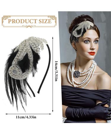 WLLHYF 1920s Flapper Headband - Vintage Rhinestone Hairband for Women & Girls (Silver) - Buy Online on SooperMarket.com
