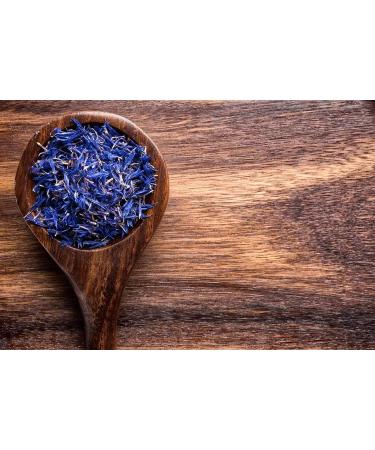 Pure Blue Cornflower Petals - Dried Grown in Germany - Natural Grown Herbal Flowers for for Homemade Lattes Tea Blends Bath Salts Gifts Crafts (Centaurea cyanus) - Buy Online on SooperMarket.com