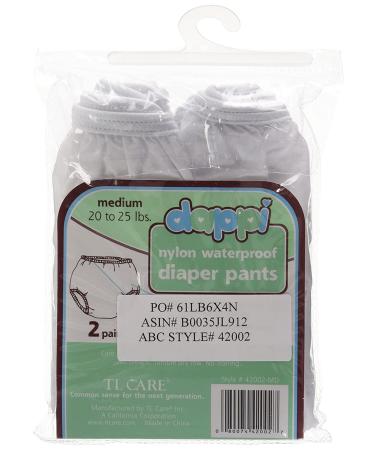 Dappi Waterproof Nylon Diaper Pants White Medium - 2 Pack - Buy Online on SooperMarket.com