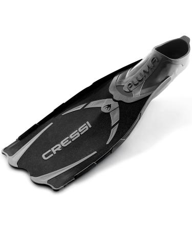 Cressi Pluma Full Foot Snorkeling Fins - EU 41/42 | US Man 8/9 | US Lady 9/10 Black/Silver - Buy Online on SooperMarket.com