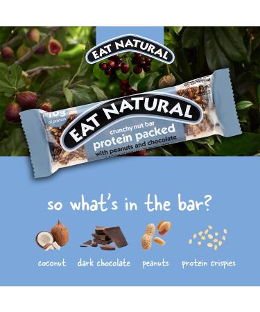 Eat Natural Protein Bars - Peanuts & Chocolate Nut Bar 20 x 45g - Gluten Free & Seriously Crunchy Snack Bars - 20 Count Pack - Buy Online on SooperMarket.com