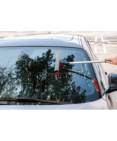 DSV Professional Window Squeegee | 2-in-1 Cleaner with Sponge & Rubber Strip | Telescopic Pole | 127.5cm Extension | Multi-Angle Cleaning - Buy Online on SooperMarket.com