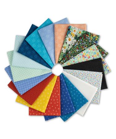 Connecting Threads Print Collection Precut 100% Cotton Quilting Fabric Bundle Fat Quarter (Hello Daisy)