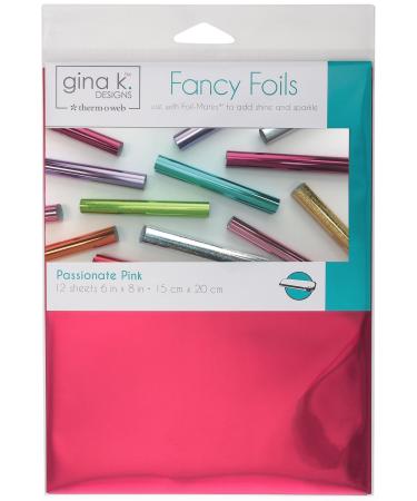 Gina K. Designs for Therm O Web Fancy Foils 6 x 8 Sheets Passionate Pink 12 Count