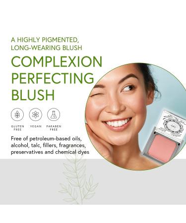 Honeybee Gardens Breathless Blush - Vegan & Cruelty-Free 8.5g - Pale Warm Pink Shade - Long-Wearing & Highly Pigmented - Buy Online on SooperMarket.com