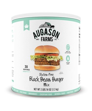 Augason Farms Gluten-Free Black Bean Burger 2 lbs 14 oz No. 10 Can 1 Pack