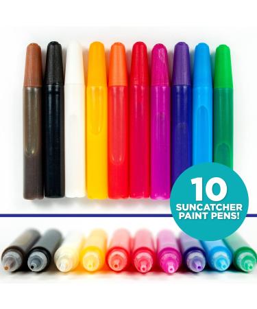Suncatcher Paint Pens 10ML - 10 Pack, 10 Colors - Kids Window Art Supplies - Arts and Crafts Refill Kit by Horizon Group USA - Buy Online on SooperMarket.com
