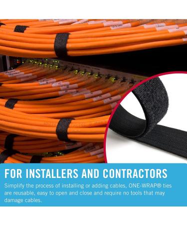 VELCRO Brand ONE-WRAP Double Sided Roll | 45 Ft x 1-1/2 In | Cut to Length Straps Heavy Duty | Bundling Ties Fasten to Themselves for Secure Hold  Black (91881) Black Hook and Loop Straps - Buy Online on SooperMarket.com