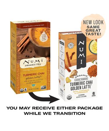 Numi Organic Turmeric Chai - Caffeine-Free Golden Latte Powder, 24 Servings, 2.12oz (Pack of 1) - Buy Online on SooperMarket.com