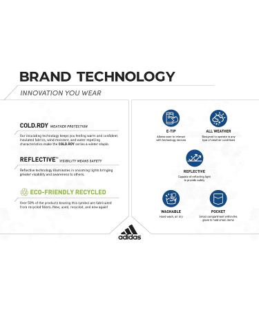 adidas Winter Performance Edge 2.0 Gloves - Multiple Touchscreen Points - Large/X-Large - Heather Gray - Buy Online on SooperMarket.com