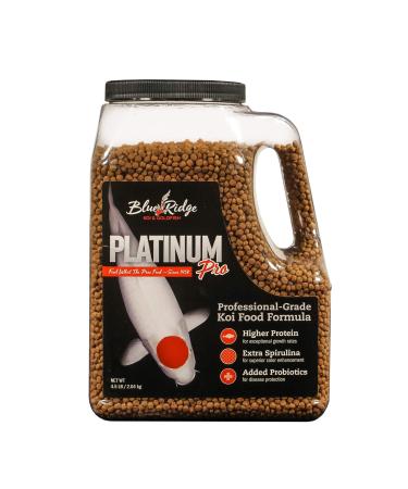 Blue Ridge Fish Food, Platinum Professional Formula 3/16" Floating Pellet, Koi and Goldfish 4.5 Pound (Pack of 1)