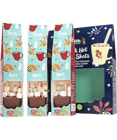 Gnaw Choc Shot Milk Hot Chocolate Trio Gift Set Luxurious & Rich Hot Chocolate Gifts For Any Occasion 3 Classic Milk Chocolate Shots In All Hot Chocolate Sets Milk Hot Choc x 3 - Buy Online on SooperMarket.com