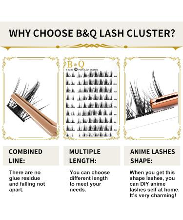 72pc D Curl Natural Eyelash Cluster Extensions | Soft & Fluffy DIY Lash Clusters - B&Q Cluster Lashes - Buy Online on SooperMarket.com