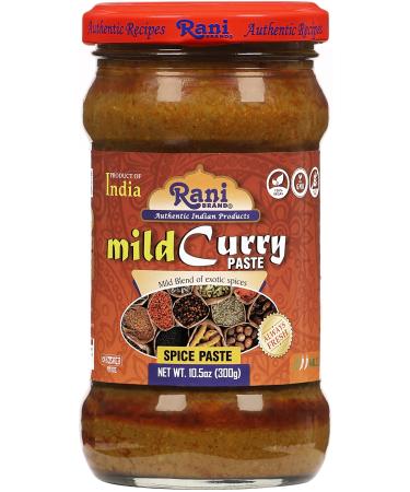 Rani Curry Paste MILD (Spice Paste) 10.5oz (300g) Glass Jar No Colors | All Natural | NON-GMO | Kosher | Vegan | Gluten Free | Indian Origin SPICE PASTE Net Wt. 10.5oz (300g)