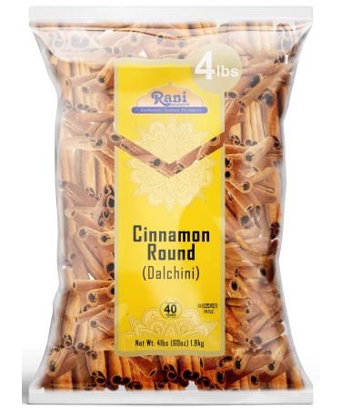 Rani Cinnamon Sticks 64oz (4lbs) 1.816kg 225-300 Sticks 3" in Length Cassia Round All Natural | Vegan | No Colors | Gluten Friendly | NON-GMO | Kosher Cinnamon Sticks (Bag) 1.81 kg (Pack of 1)
