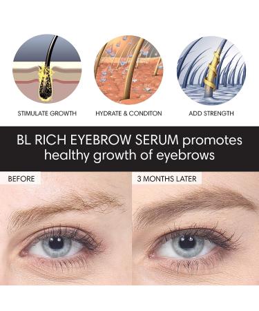 BL Rich Eyebrow Growth Serum & Enhancer for Thicker Brows & Lashes | Voluminous & Shiny Brows in 3-4 Weeks | 10ml - Buy Online on SooperMarket.com