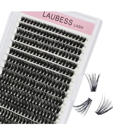 Cluster Lashes 300 Pcs Individual Lashes LAUBESS Lash Clusters False Eyelashes Individual Cluster Eyelash Extensions Eyelash Clusters DIY Lash Extension Kit (40D-0.07C-8-15mm) 40D-0.07C Mix 8-15mm