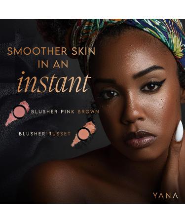 Yana Pink-Brown Matte Blush 0.76 oz - Pressed Sheer Powder Blush for Radiant Natural Glow | Easy-to-Blend Makeup for Brown and Tanned Skin - Buy Online on SooperMarket.com