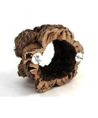 Only here: cork ring for sitting nibbling climbing playing for all birds: budgie nymphensittich parrot canaries & co rodent and other small animals - purely natural species -appropriate