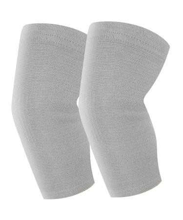 WLLHYF Elbow Compression Sleeves Men Women Arm Protector Pads Breathable Sports Bicep Knee Wraps Support Best Brace Splint for Tennis Golfers Fitness Volleyball Weight Loss(Grey) Gray