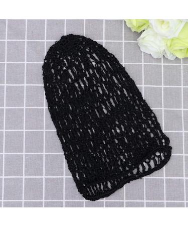LUOEM Black Crochet Hairnet Sleep Cap Snood Cover for Women - 5.9 x 3.9 x 0.12 inch - Buy Online on SooperMarket.com