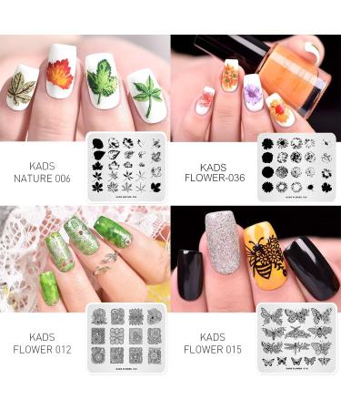 Alexnailart 6-Piece Nail Stamping Plates Set with Multi-Patterns Image Templates for Manicure - Includes Storage Bag (Set6) - Buy Online on SooperMarket.com