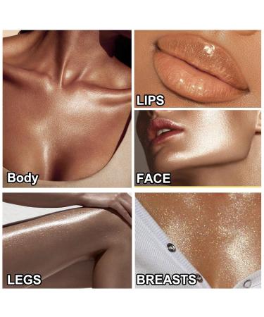 Body Shimmer Oil 100ml | Long Lasting Moisturizing Luminizer & Waterproof Highlighter - Bronze Gold Glow - Buy Online on SooperMarket.com