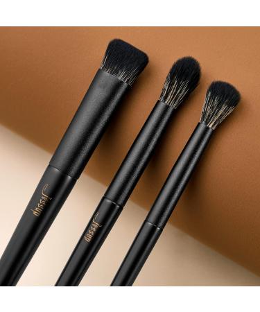Jessup 10Pcs Eyeshadow Brush Set - Professional Eye Makeup Brushes for Blending, Liner, Crease & Brow - Elegant Black T337 - Buy Online on SooperMarket.com